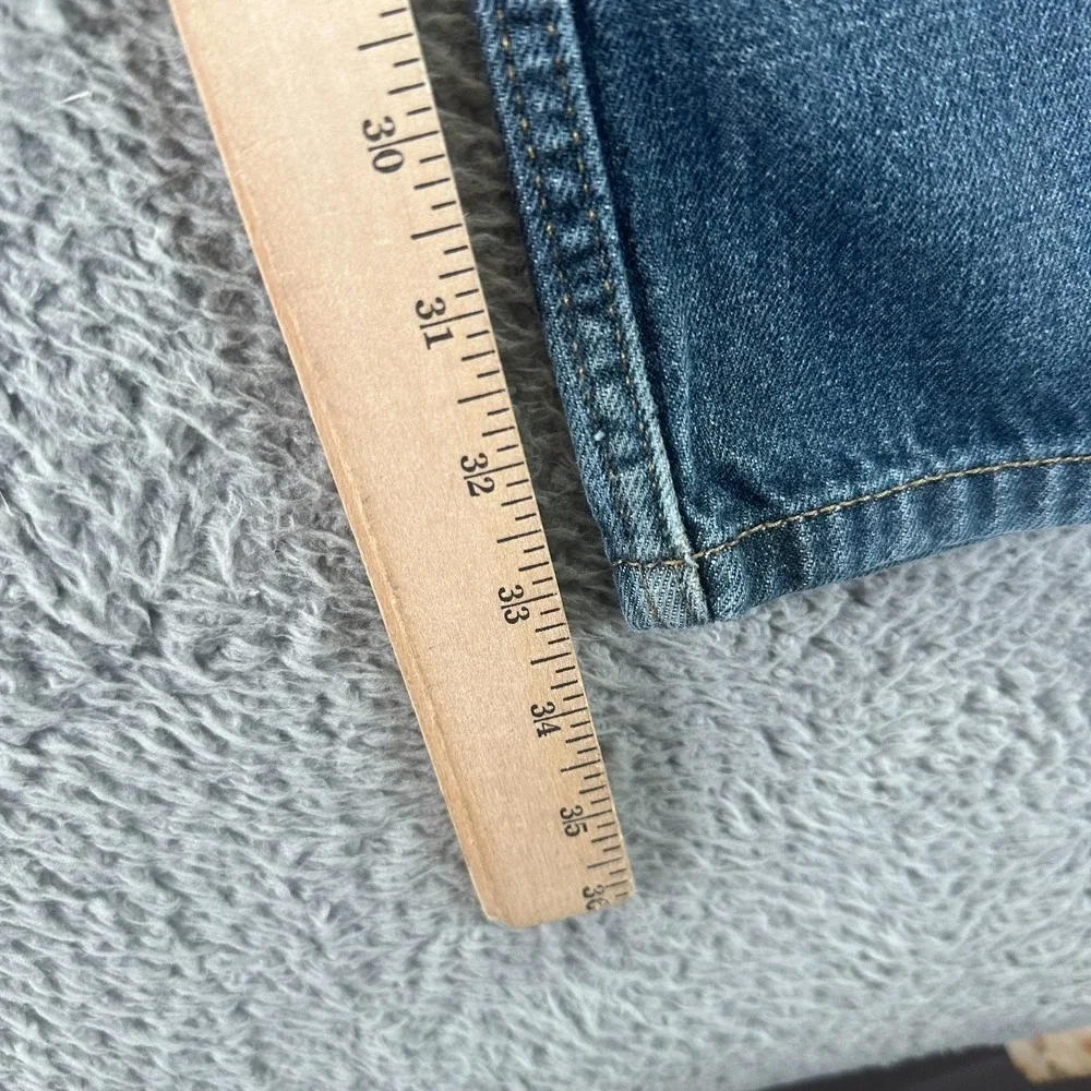 Levi's 514 Jeans Mens 34x34 Blue Cotton Denim Straight Leg Workwear Travel Faded